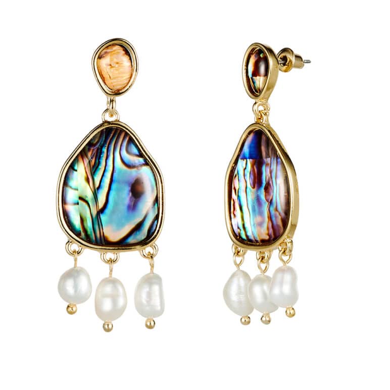 Paua Pearl Drop Earrings