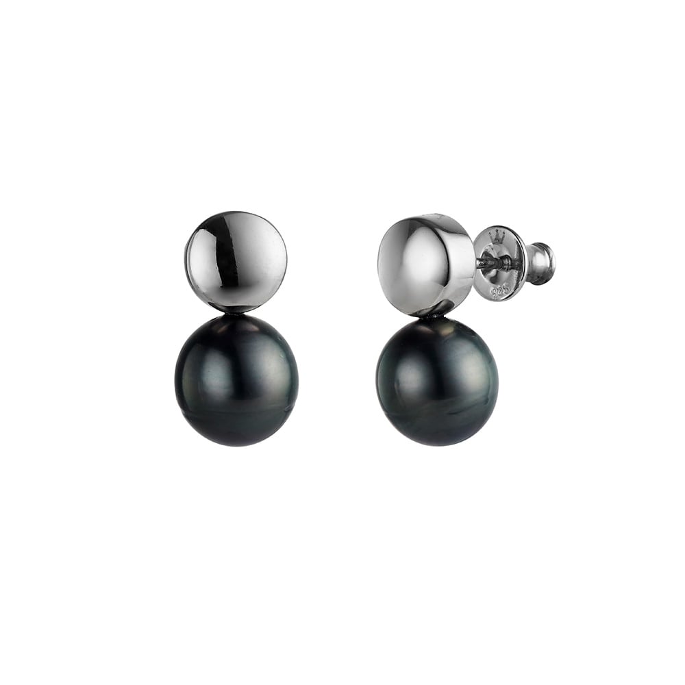 1850727 tahitian pearl stud earrings