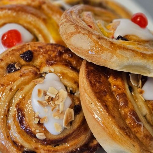 Freshly baked pastries at the JP cafe