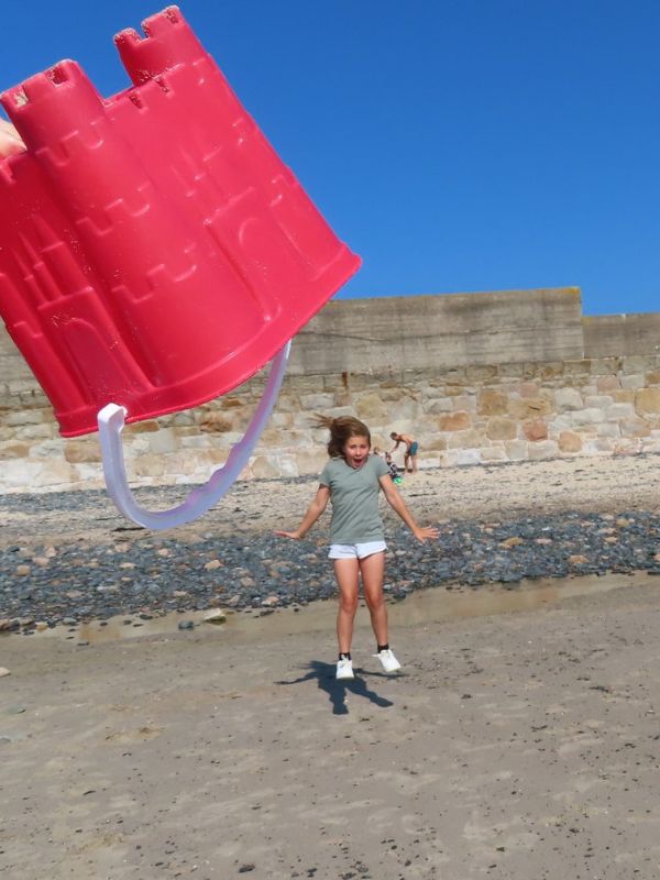 photo jersey pearl treasure hunt winner with their trick shot on st ouen beach