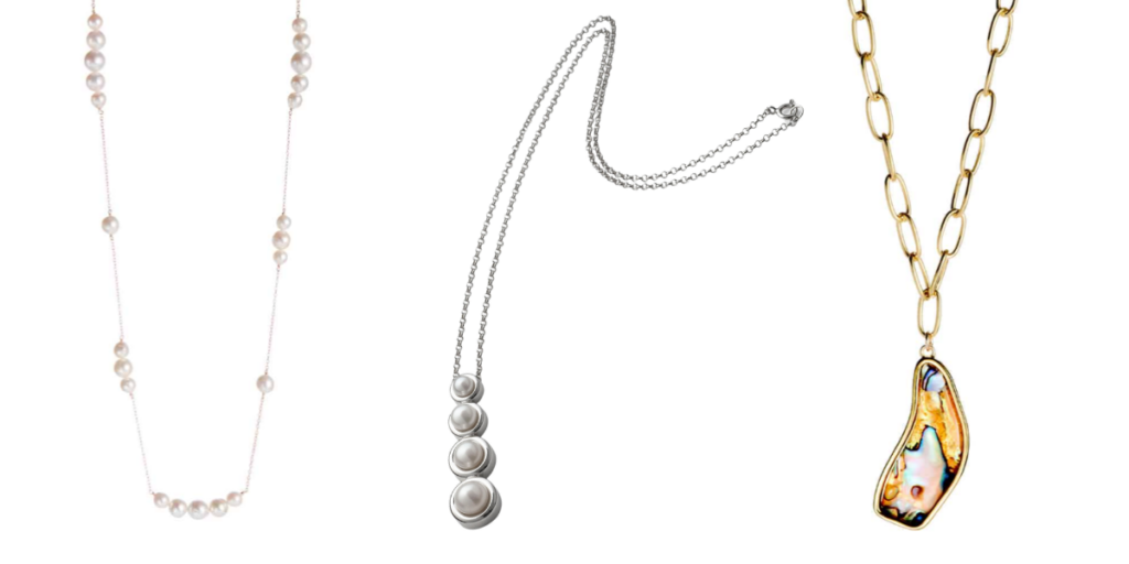 pearl jewellery trends autumn winter: Long necklaces