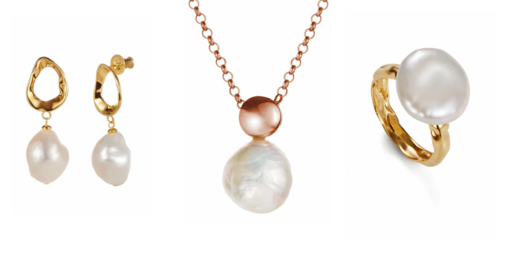 pearl jewellery trends autumn winter: organic pearl shapes